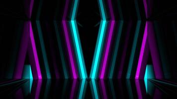 Cyan and Pink Neon Laser Lines Show Background VJ Loop in 4K video