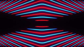 Red and Blue Abstract Neon Lines Show Background VJ Loop video