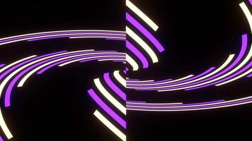 Purple and Yellow Bright Lines Move on Circle Background VJ Loop in 4K video