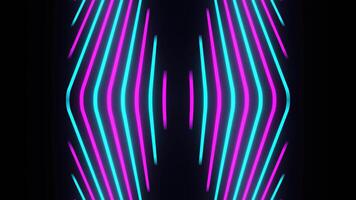 Cyan and Pink Abstract Neon Vertical Lines Show Background VJ Loop video