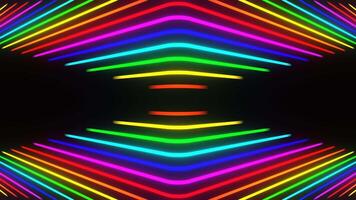 Multicolor Abstract Neon Lines Show Background VJ Loop video
