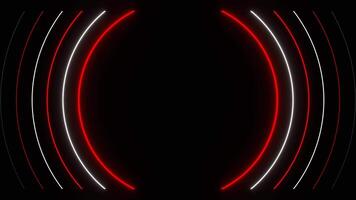 Red and White Abstract Neon Wave Animation Background VJ Loop in 4K video