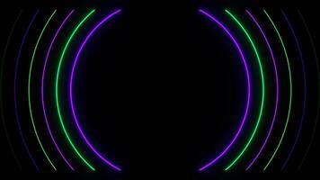 Purple and Turquoise Abstract Neon Wave Animation Background VJ Loop in 4K video