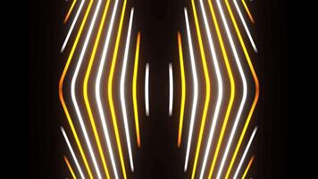 Orange and White Abstract Neon Vertical Lines Show Background VJ Loop video