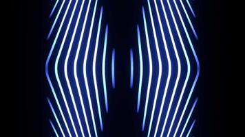 Lighting Blue Abstract Neon Vertical Lines Show Background VJ Loop video