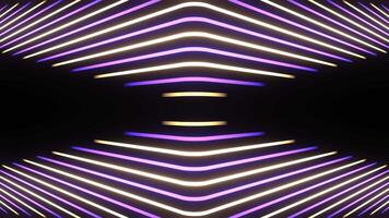Purple and Yellow Abstract Neon Lines Show Background VJ Loop video