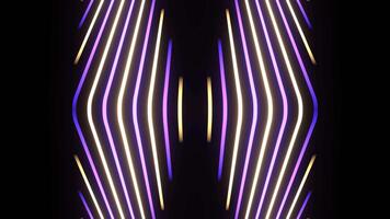 Purple and Yellow Abstract Neon Vertical Lines Show Background VJ Loop video