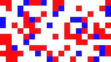 Red and Blue on White Square Noise Background VJ Loop in 4K video