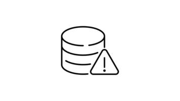 database outline icon animation. transparent background video