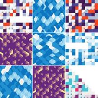 Abstract geometric pattern set vector