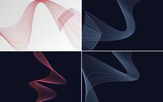 Abstract background with wavy lines vector