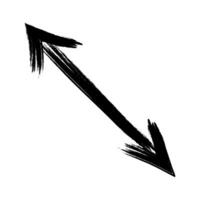 An arrow pointing down is shown in black ink vector
