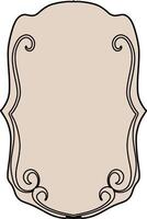 Ornate decorative frame with swirls. vector