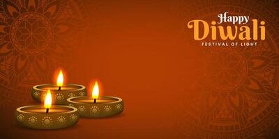 happy diwali banner background for website header, social media cover and banner design with copy space area vector