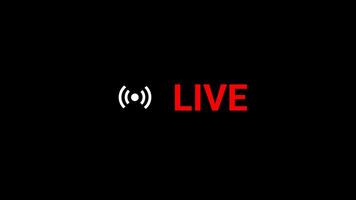 Live Streaming Symbol Sign Icon, Button, Animation Motion Graphic Chroma Key Green Screen. 4K Resolution video