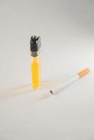 Lighter and Cigarette on a Soft Background photo