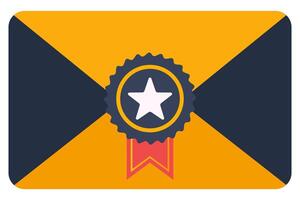 Flat illustration of envelope icon isolated on white background. vector