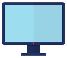 Computer monitor flat icon isolated on white background. vector