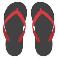 Slipper flat icon isolated on white background. vector