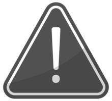 Triangle exclamation sign warning icon isolated on white background. vector