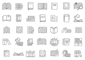 Library. Icons of textbooks for learning. vector