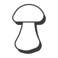 Mushroom in a thin line. Mushroom icon. Mushroom with shadow. vector