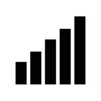 Network signal bar icon vector
