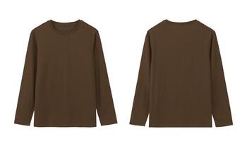 Mockup of brown long sleeve t shirt for print design or branding photo