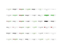 Collection Loading bar status icon. illustration. Set of loaded icons. Download progress. Donload or Upload. vector