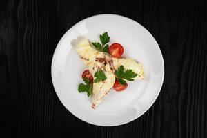 Omelet with Ham and Cheese photo