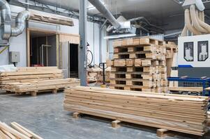 Warehouse with various types of timber photo