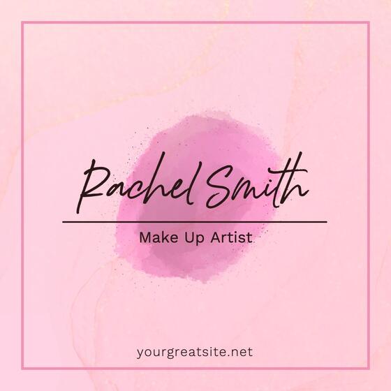 Make Up Artist Square Business Card