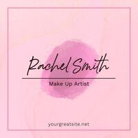 Make Up Artist Square Business Card template
