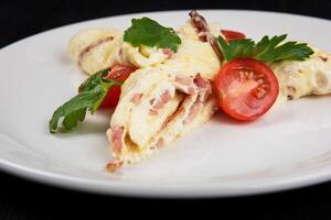 Omelet with Ham and Cheese photo