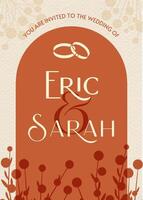 Simple Autumn Wedding Invitation template