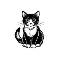 Subtle and Stylish Black Cat vector