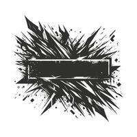 Stylish Black Stroke Banners with Distressed Effect vector