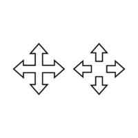 Collection Of Movement Arrow Set vector
