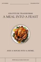 Turkey Thanksgiving Pinterest Graphic template