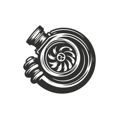 Dynamic Silhouette Turbochanger Illustration