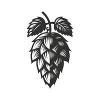Rustic Elegance Hop Cone Silhouette Design vector