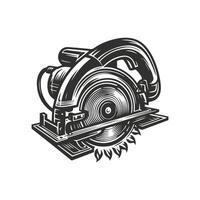 Illustration of Circular Saw and Circular Saw Blade vector