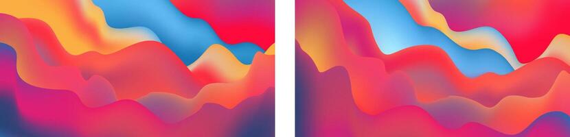 Two different colored abstract designs on the same iphone vector