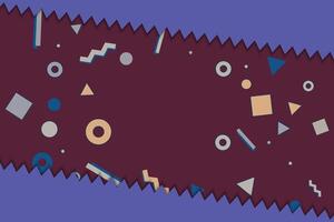 Abstract zigzag and memphis style background. vector