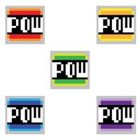 POW Effect Game Pixel vector