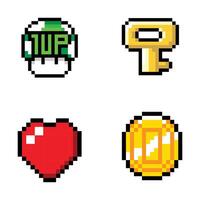 Level Up Live Game Pixel vector