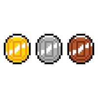 Coin Game Pixel Collection vector