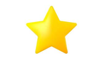 Icon yellow stars on isolated background. Achievements for games or customer rating feedback of website. Illustration of star in realistic 3d style. vector