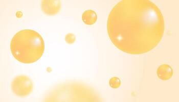 Abstract background with orange bubbles. Trendy background in realistic style. vector