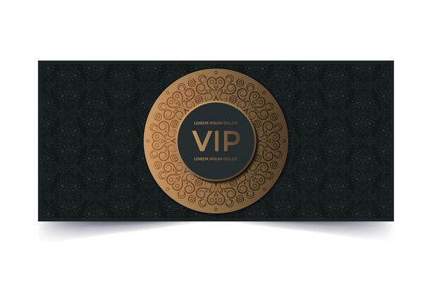 luxury dark vip card in ornament texture